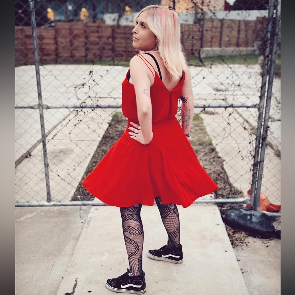 Cece Bright Red Cocktail Dress